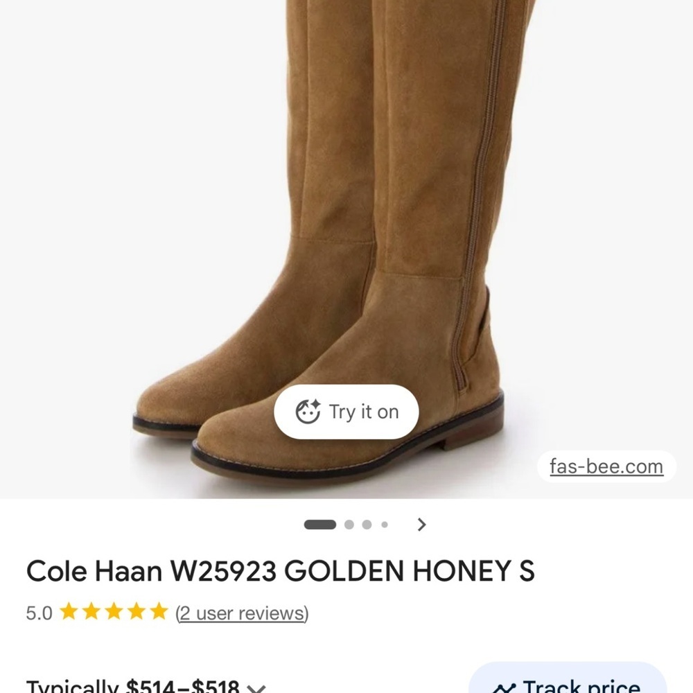 Cole Haan Women's Brown Over the Knee Boots - Picture 4 of 12